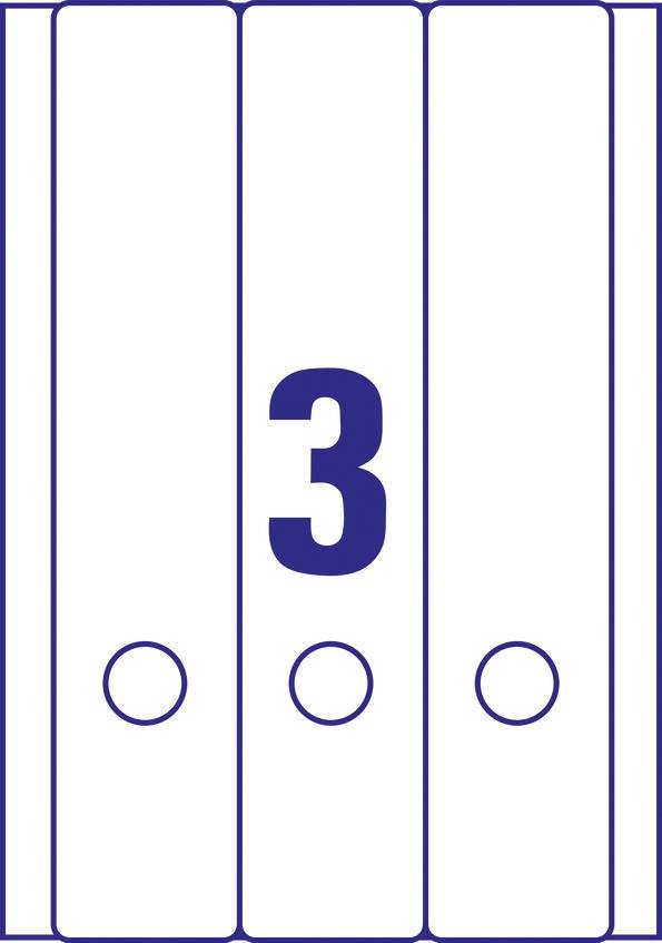 Na białym tle, ujętym liniami przedstawiającymi trzy segregatory, widnieje słowo „Drei" dużymi, niebieskim literami.