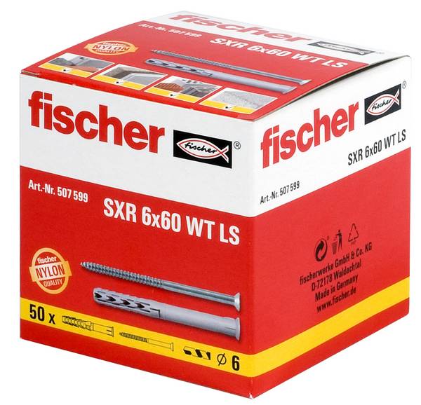 Zestaw kołków ramowych i wkrętów do drewna Fischer 507599 SXR