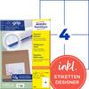 Avery-Zweckform 6120 Etykieta uniwersalna 105 x 148 mm Papier biały 120 szt. Trwały Drukarka atramentowa, Drukarka Laserowa, Drukarka Laserowa, kolorowa, Kopiarka, Drukarka z funkcją kopiowania w kolorze, Drukarka etykiet
