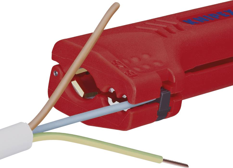 Інструмент для зняття ізоляції дроту Knipex 16 90 130 SB neu Сумісність з круглим кабелем, водонепроникним кабелем 8-13 мм 1,5-2,5