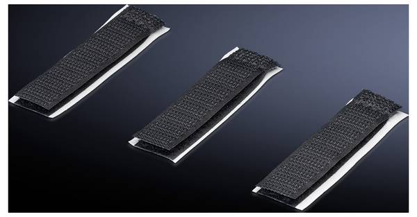 Rittal 7111.350 Organizer kabli na rzepy do przyklejenia element z pętelkami i haczykami (D x S) 70 mm x 16 mm czarny 10 szt.