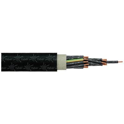 Przewód zasilający Faber Kabel 010052, 7 x 1.5 mm², miedzi; substancja stała; jasny, Produkty w metrach bieżących, czarn