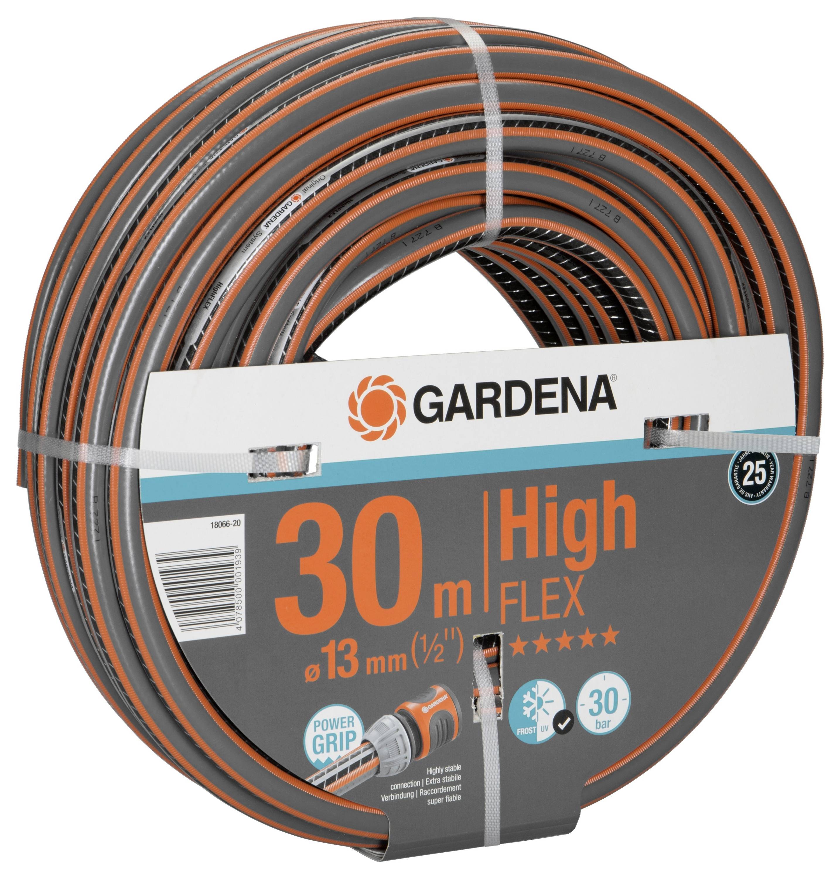 Wąż GARDENA HighFlex 30m, Ø13mm, Power Grip, 25 lat gwarancji.