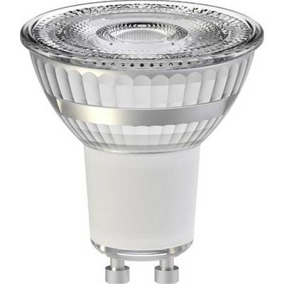 Żarówka LED z gniazdem GU10 i przezroczystą szklarną konstrukcją. Idealna do energooszczędnego oświetlenia pomieszczeń mieszkalnych.