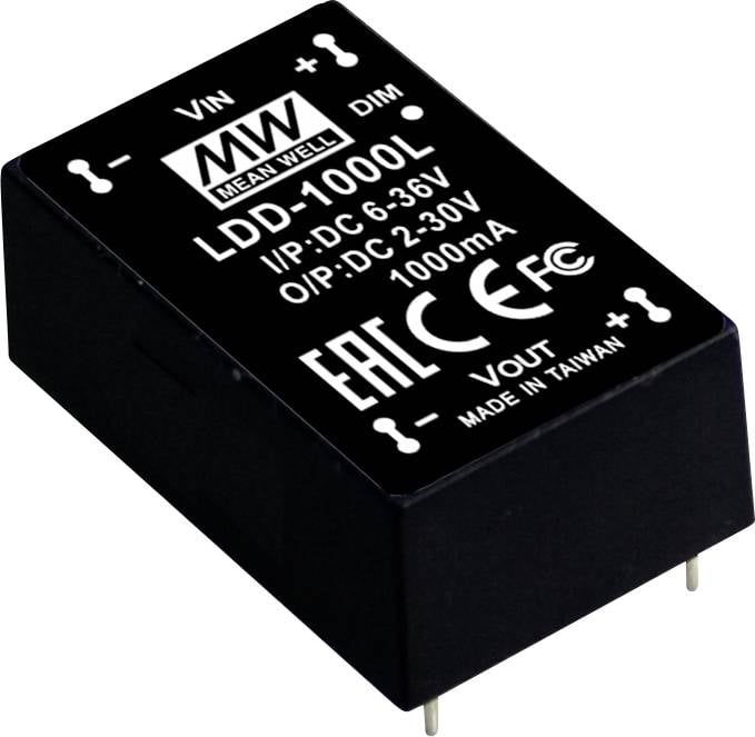MEAN WELL LDD-1000L Przetwornica DC/DC, do PCB LDD-1000L, 52 W, 1 A, 1 szt.