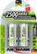 'Trzy akumulatory Ansmann NiMH C 2500 mAh w opakowaniu. Odpowiednie do urządzeń o dużym zapotrzebowaniu na energię.'