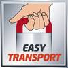 Dłoń trzymająca uchwyt z napisem 'Easy Transport'.