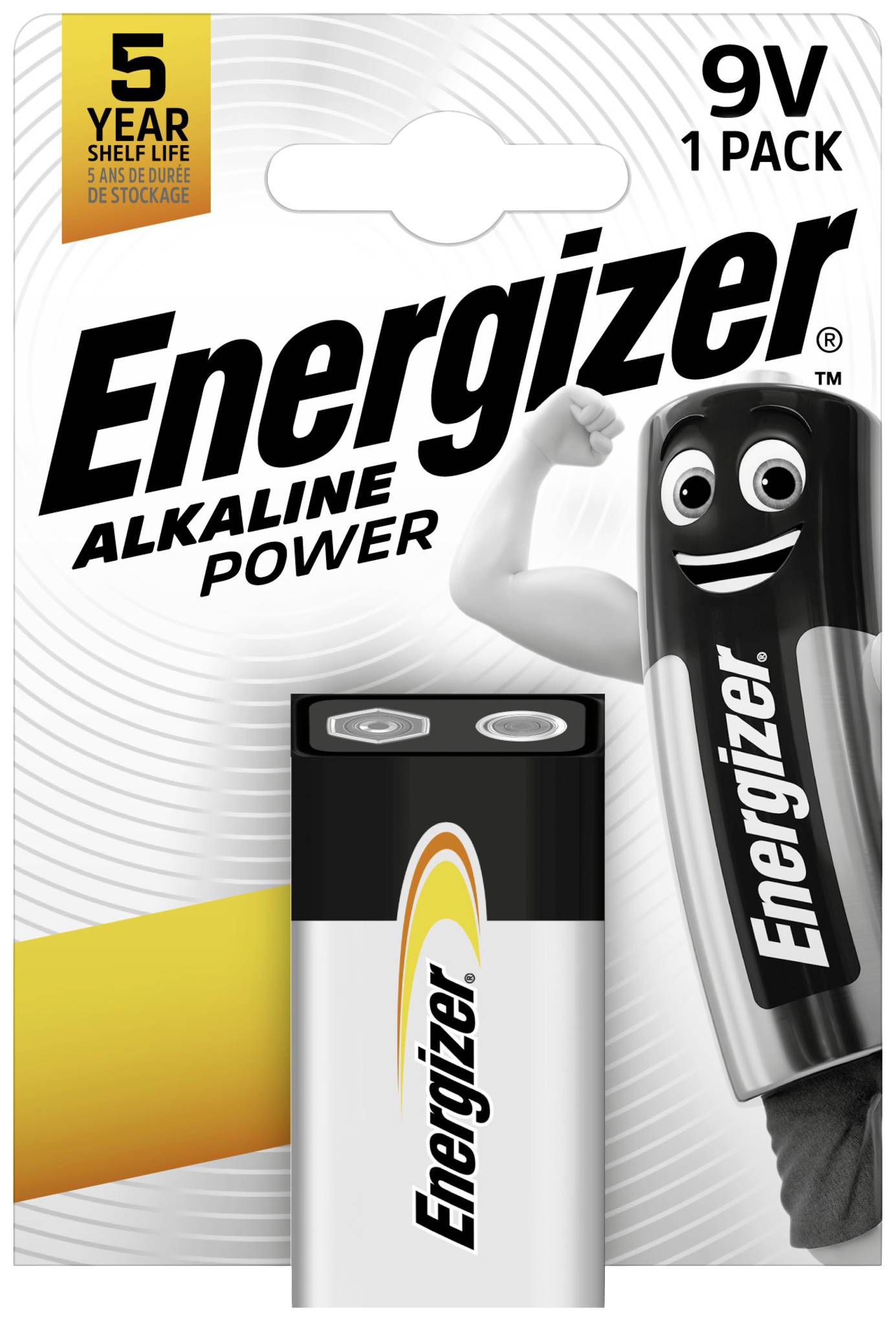 Батарейка Energizer Power 6LR61 9V, лужно-марганцева, 1 шт.
