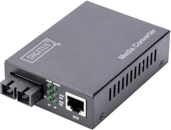 Digitus DN-82121-1 LAN, SC Duplex Konwerter multimediów, sieciowy 1 GBit/s