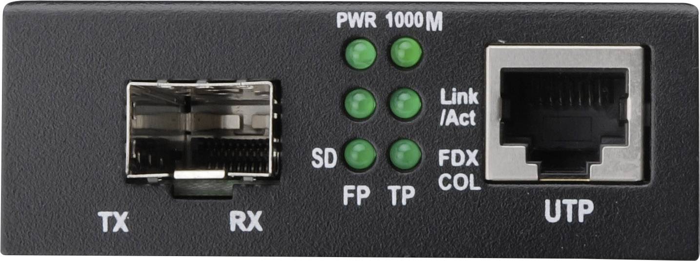 Мережевий мультимедійний конвертер Digitus DN-82130, SFP 1 Гбіт/с