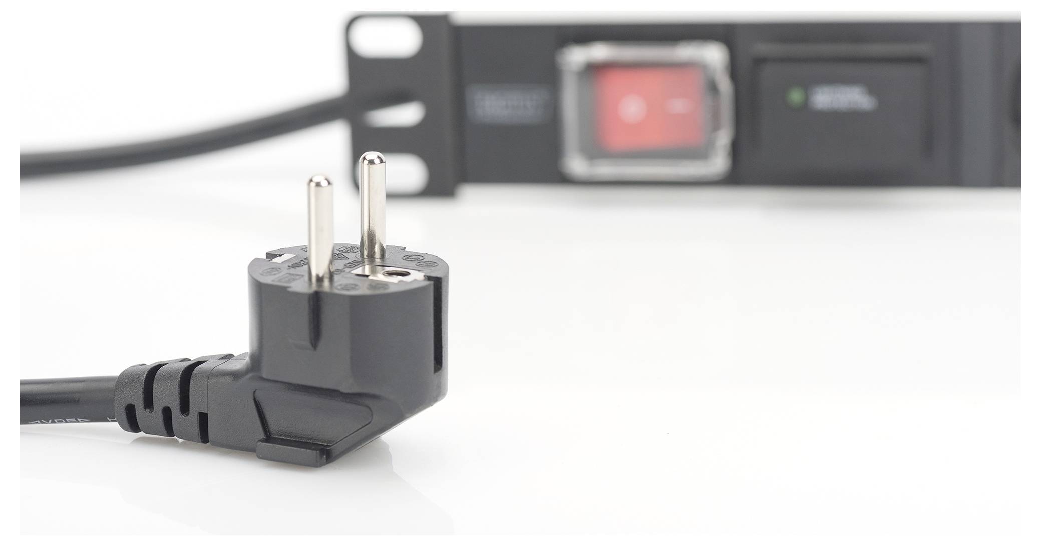 Digitus DN-95407 19 cal Listwa złączy wtykowych do szafy serwerowej 1 U Złącze żeńskie uziemione czarny-8