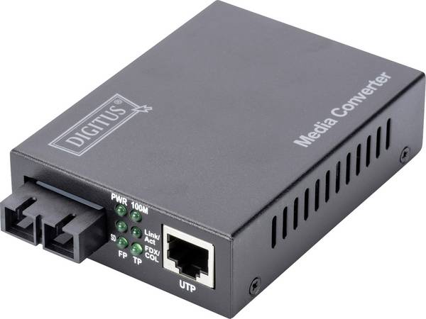 Konwerter multimediów, sieciowy Digitus DN-82020-1 LAN, SC Simplex 100 MBit/s
