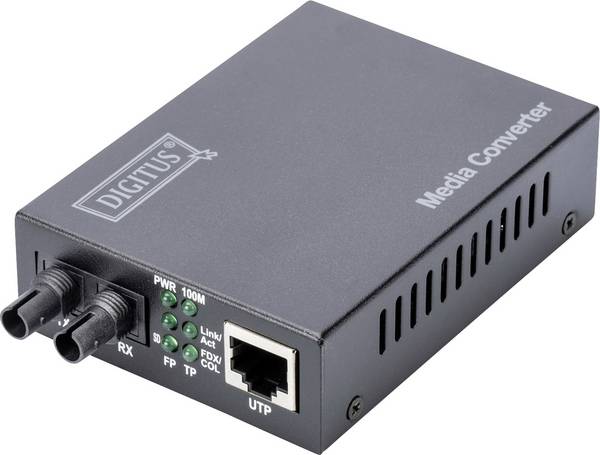 Konwerter multimediów, sieciowy Digitus DN-82010-1 LAN, ST Simplex 100 MBit/s