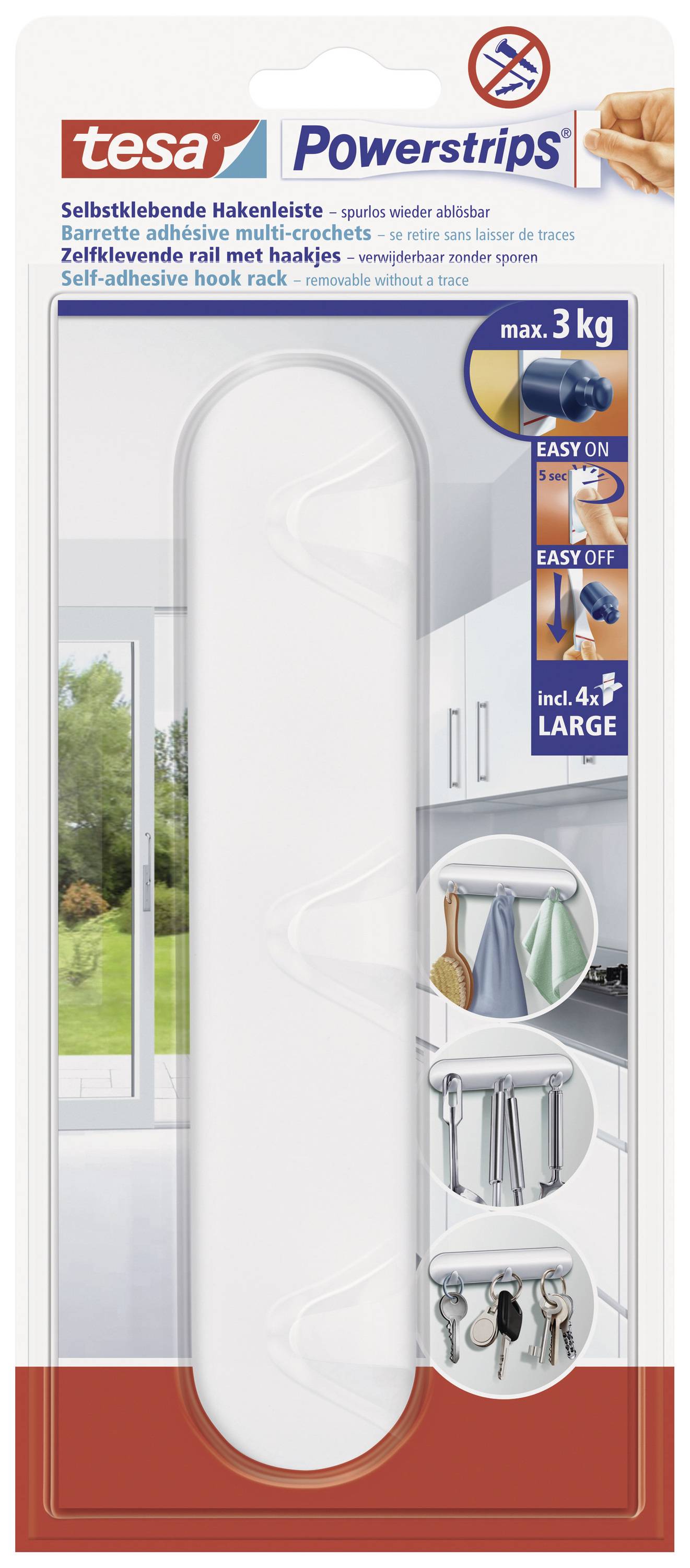 tesa POWERSTRIPS® Смужка з гачками 58094-00000-20 1 шт.