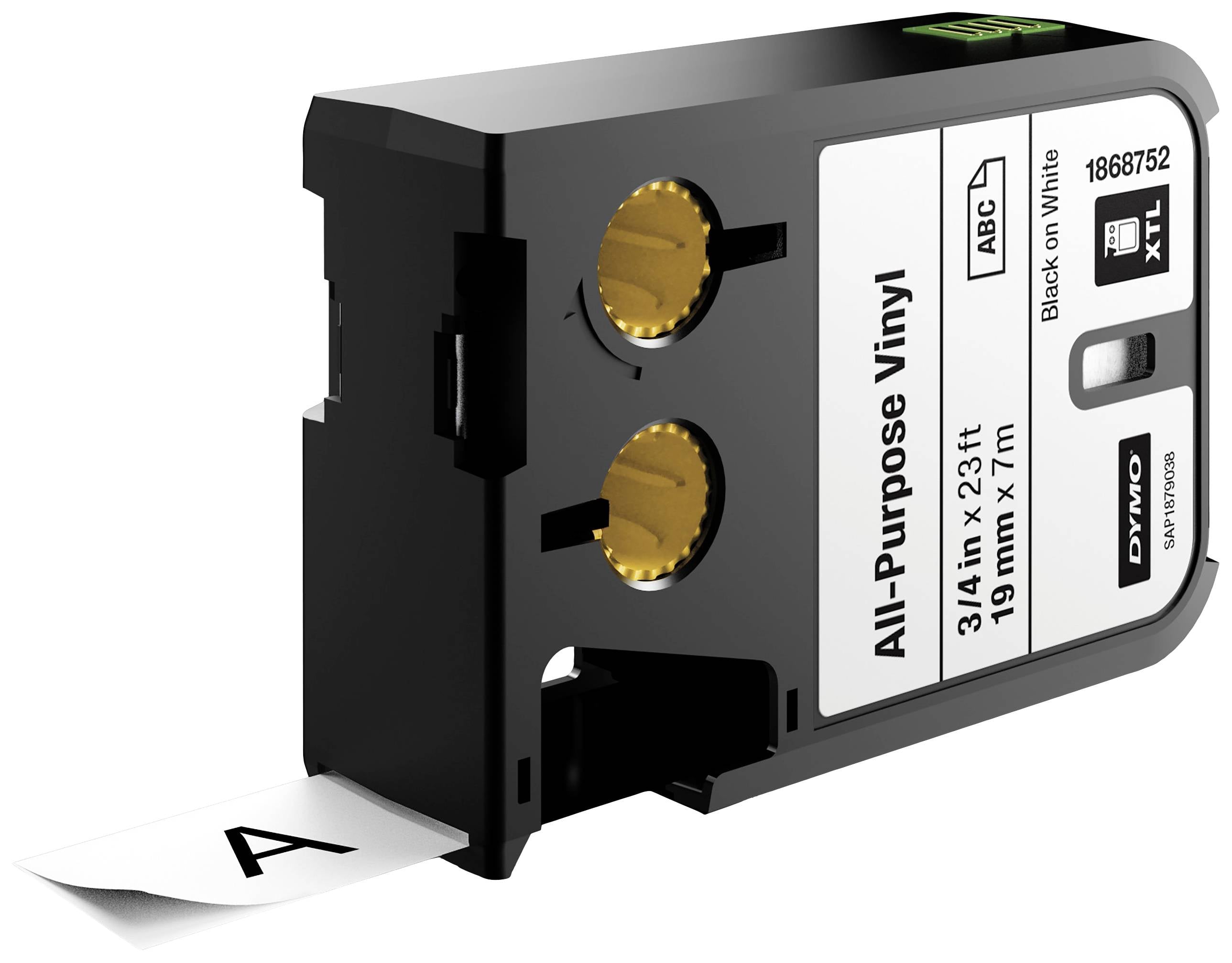 Вінілова стрічка для друку DYMO 1868752 XTL Колір стрічки: білий Колір друку: чорний 19 мм 7 м