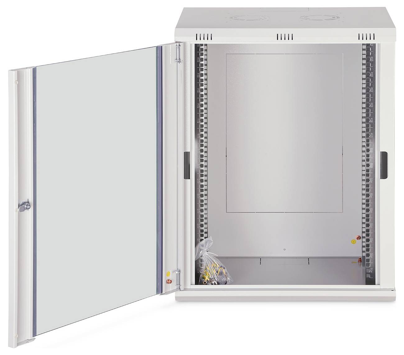 Digitus DN-19 16-U-EC 19-дюймова настінна стійкова шафа, безпечне скло, сталь, 16 U