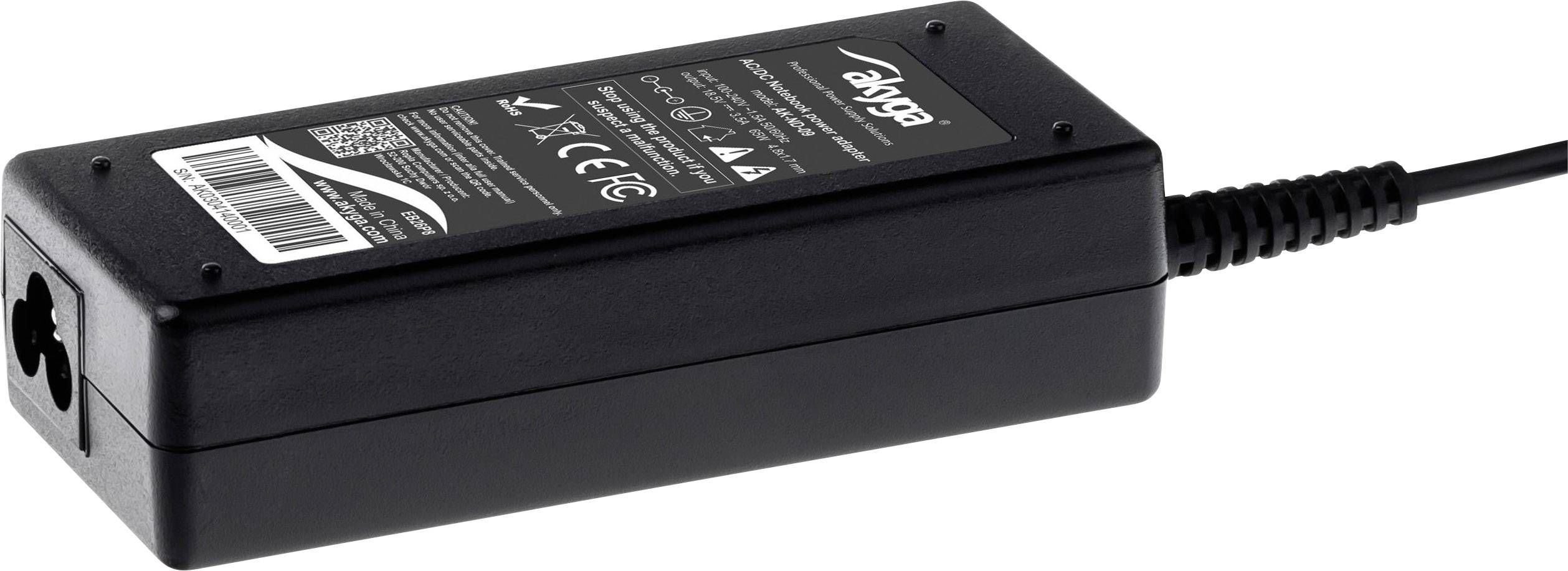 Akyga AK-ND-09 Zasilacz do laptopa 65 W 18.5 V/DC 3.5 A