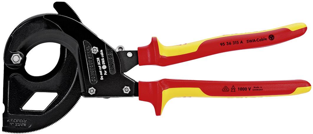 Кусачки для кабелів з тріскачкою Knipex 95 36 315 A 315 мм