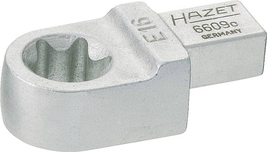 Hazet 6609C-E22 Klucz oczkowy HAZET z wkładką TORX® 6609C-E22 ∙ Wkładka kwadratowa 9 x 12 mm ∙ Profil zewnętrzny TORX® ∙ E22