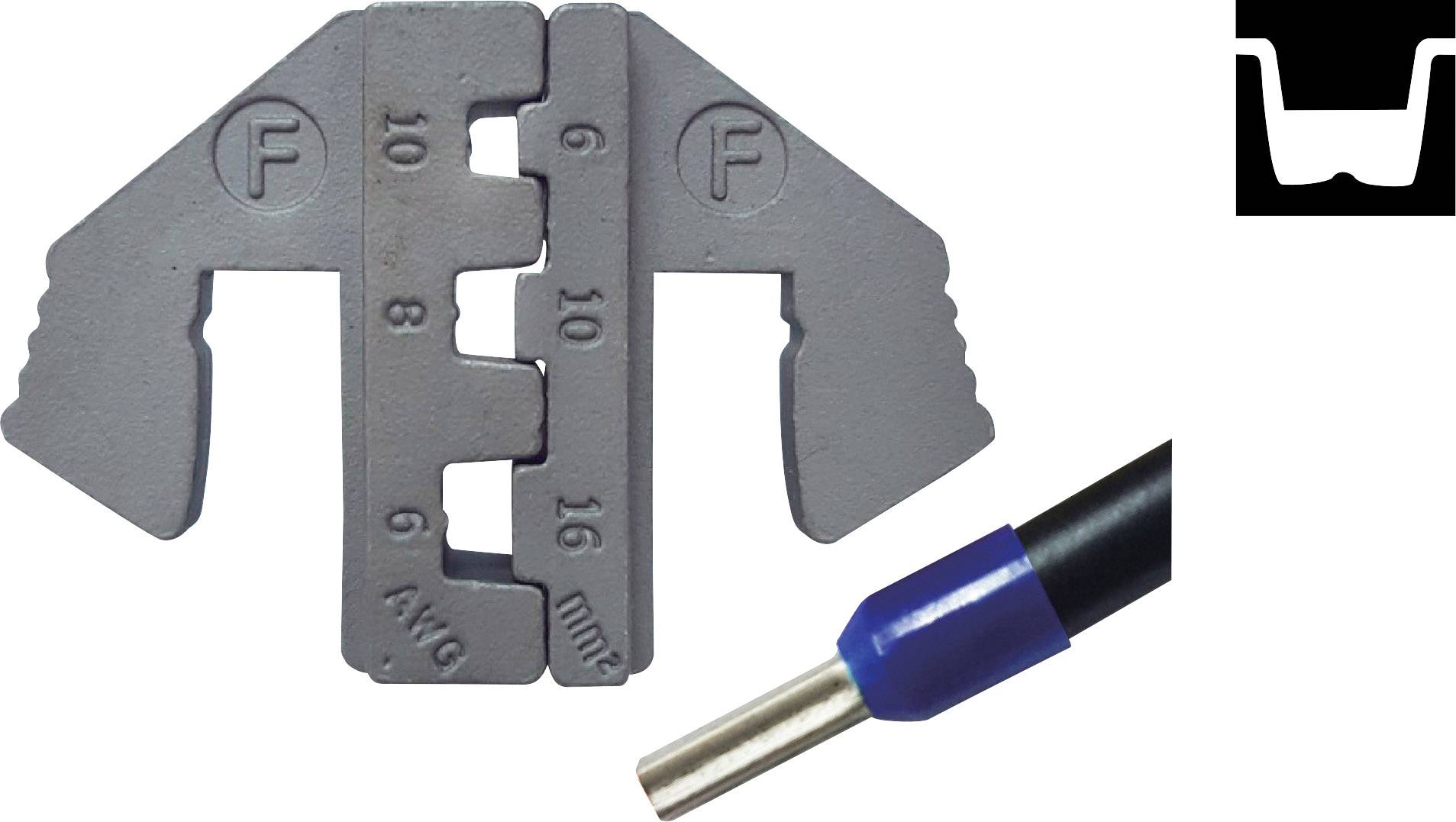 Вставка для обтиску кабельних наконечників TOOLCRAFT PLE-0F. Сумісний з брендами: TOOLCRAFT PZ-500.