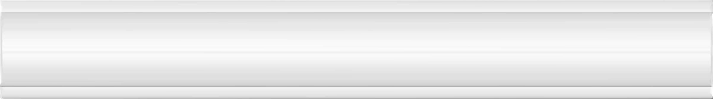 Prostokątny, srebrny profil metalowy o jednolitej powierzchni. Minimalistyczny, przemysłowy design.