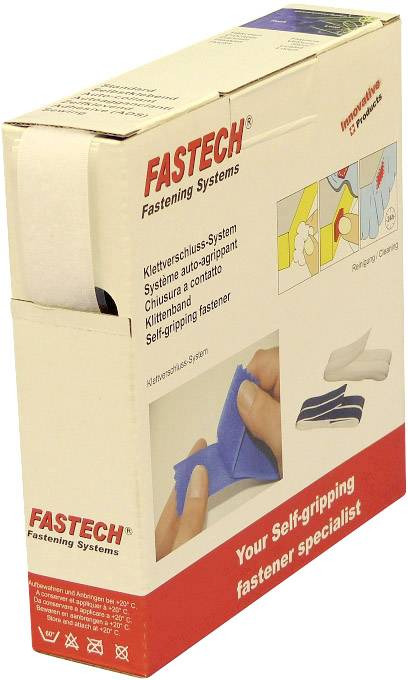 FASTECH® B25-SKL02000010 Стрічка-липучка для гарячого склеювання, петлевий елемент (Д x Ш) 10 м x 25 мм біла 10 м