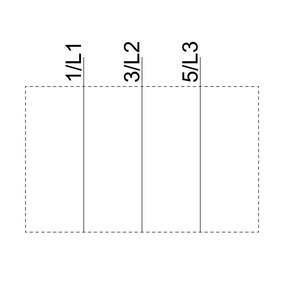 Diagram przedstawia trzy linie pionowe z etykietami: '1/L1', '3/L2' oraz '5/L3'. Linie są równomiernie rozmieszczone.