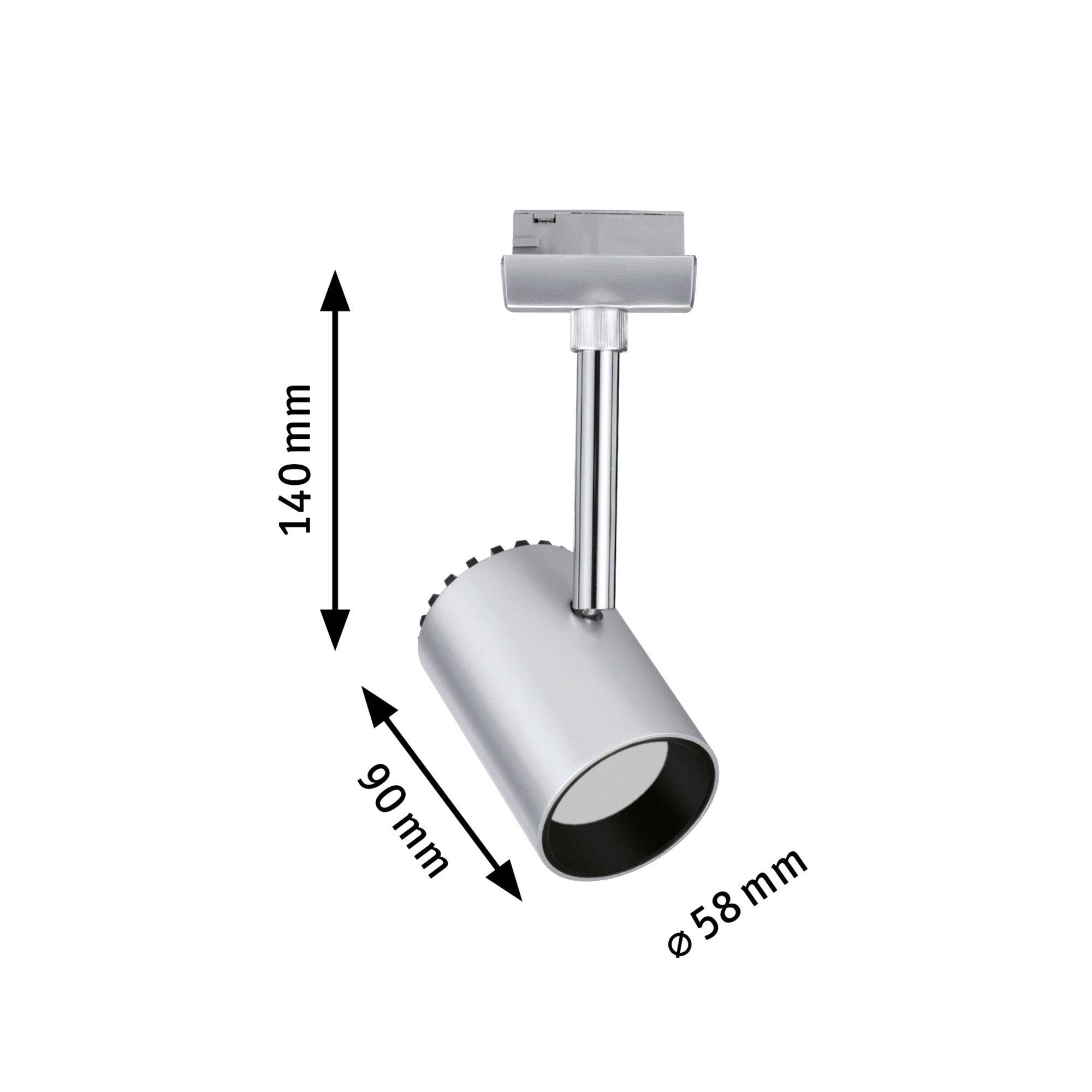 Світлодіодний високовольтний рейковий світильник Paulmann Shine 95273, вбудований, 5 Вт, хромований (матовий)