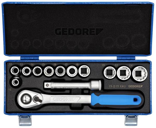 Gedore D 19 KMU-20 Nasadka system metryczny 1/2" (12.5 mm) 13 szt. 2545829