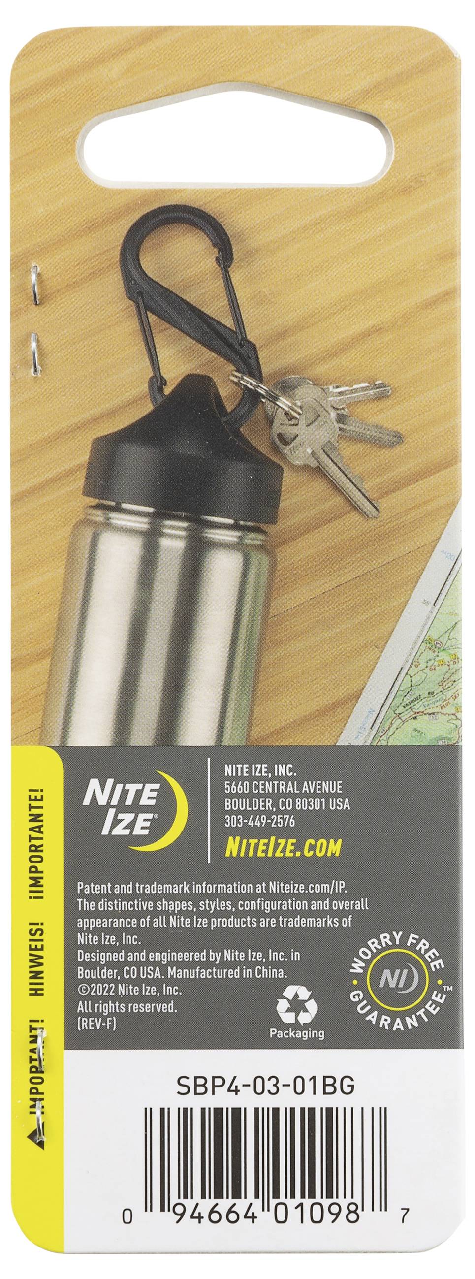 NITE Ize S-Biner двойной карабин Gr. 4 NI-SBP4-03-01BG