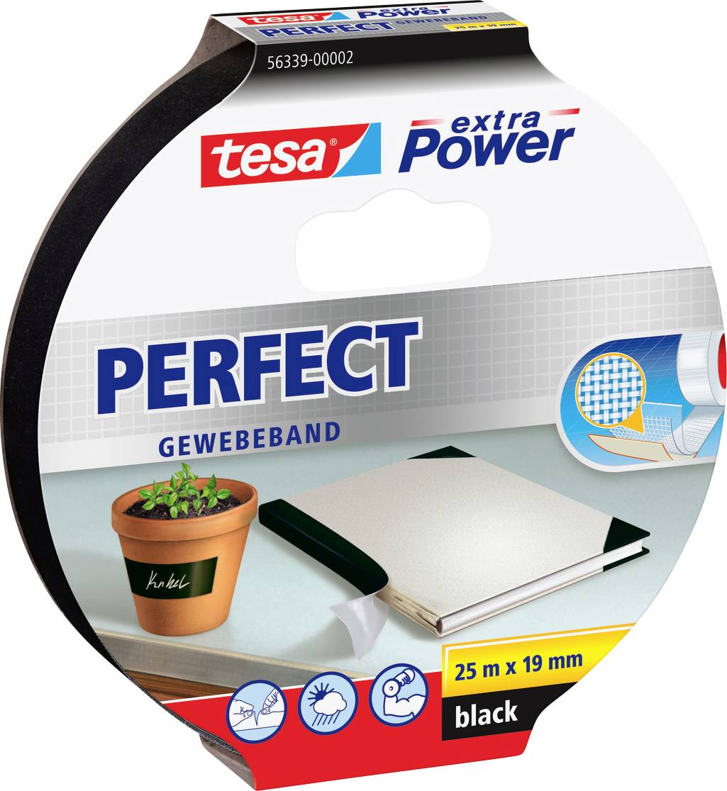 Тканинна стрічка tesa tesa® extra Power 56339-00002-01 PERFECT (Д x Ш) 25 м x 19 мм 25 м 1 шт.