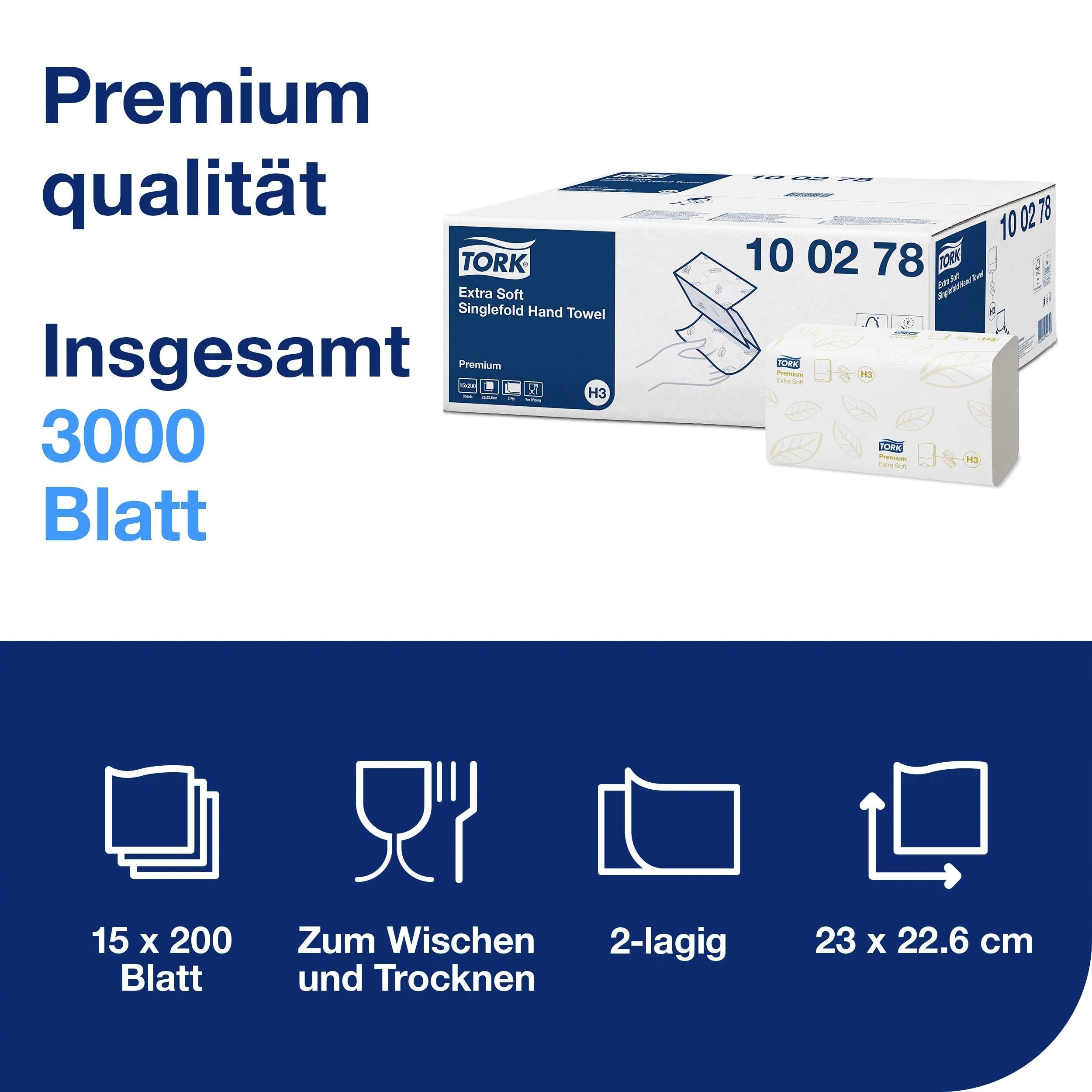 Паперові рушники TORK 100278 Zickzack Premium (Д x Ш) 23 см x 22,6 см, яскраво-білі, 3000 шт.