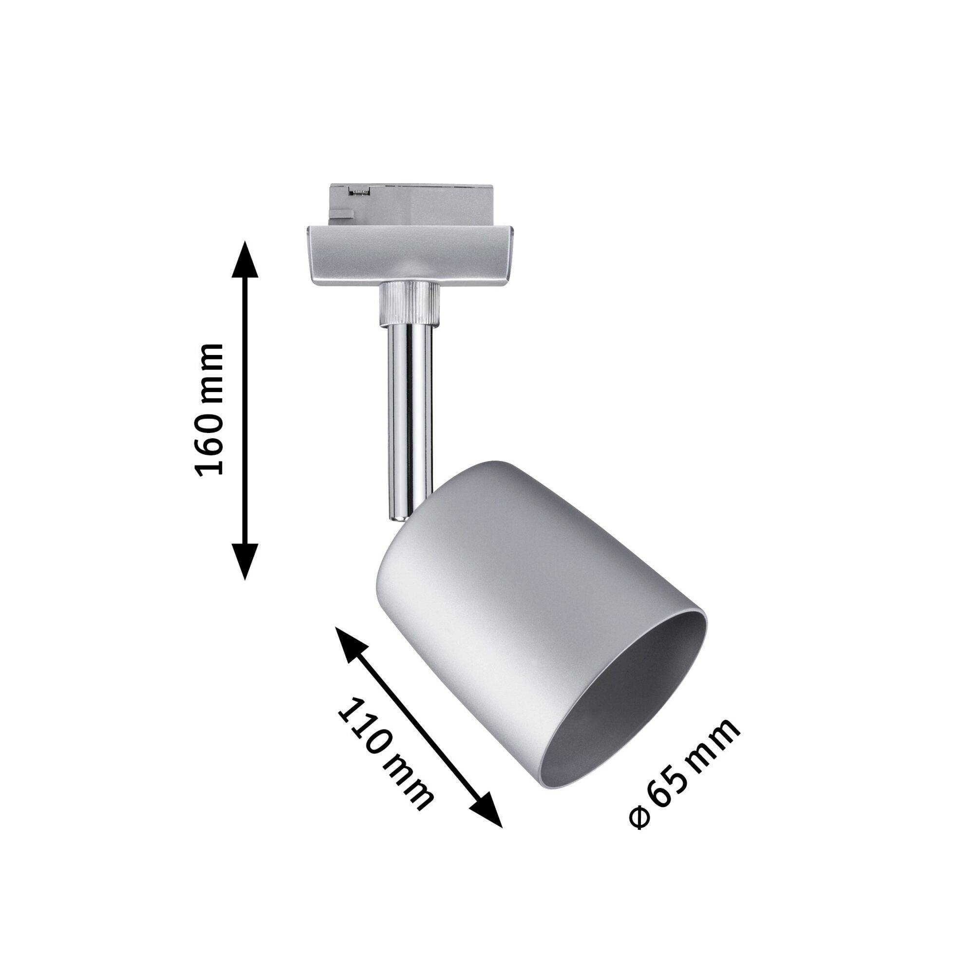 Лампа для високовольтної шинної системи Paulmann Cover 95335 GU10 10 Вт LED хром (матова), хром