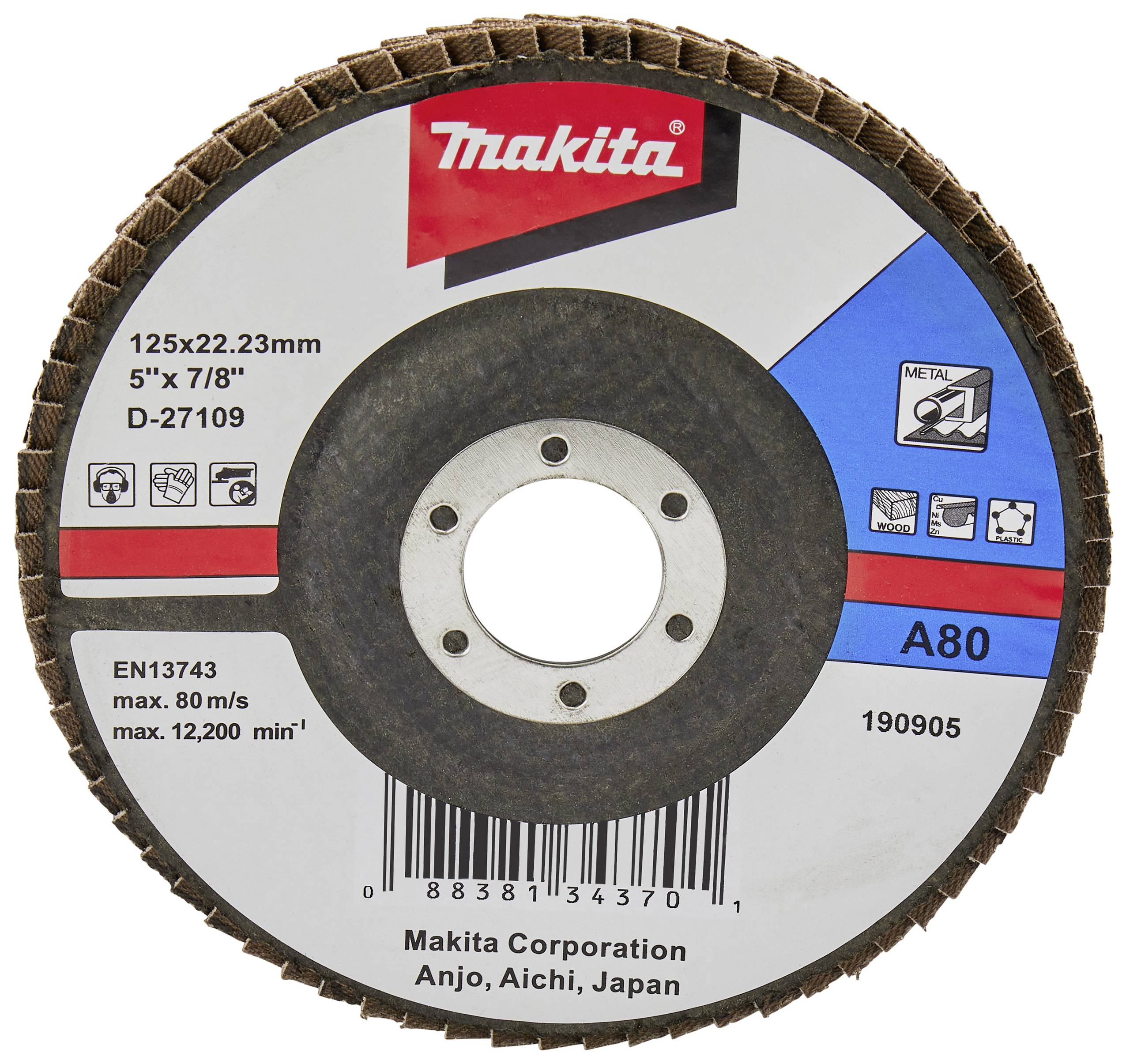 Шліфувальний диск Makita D-27109 пелюстковий 1 шт.