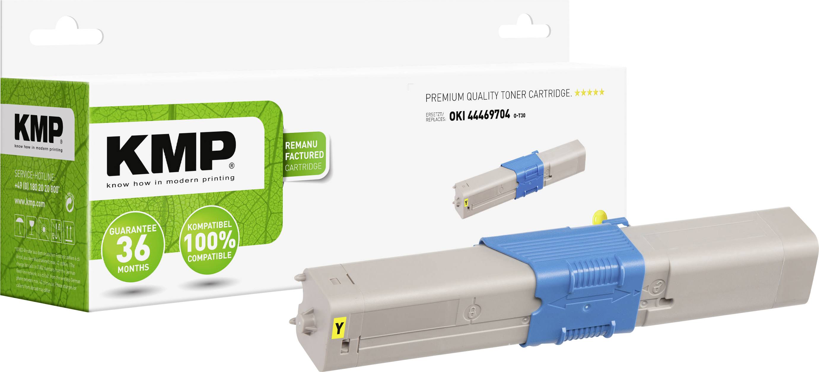 KMP Toner Replacement OKI 44469704 replacement Yellow 2000 pages O-T30 KMP1333-0009