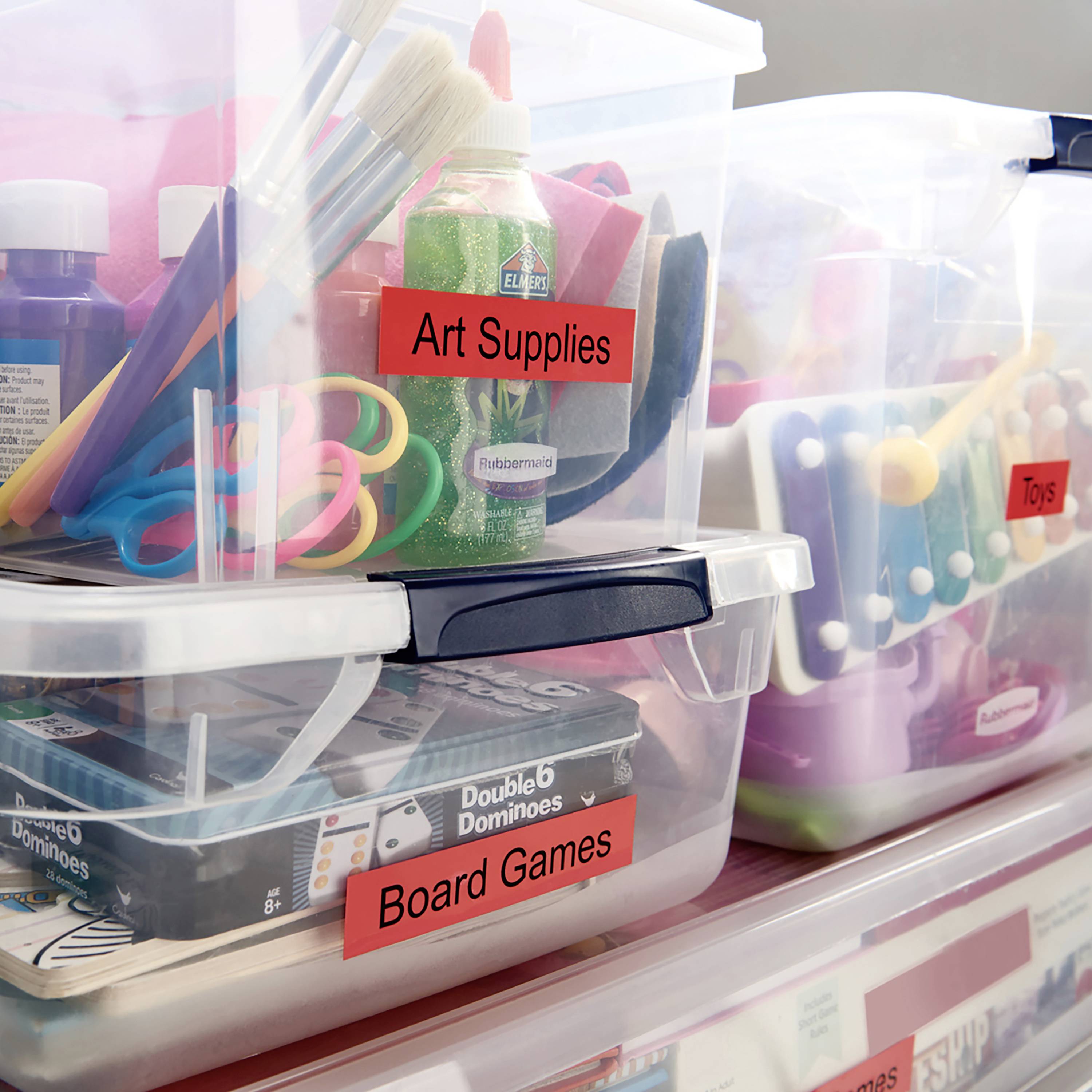 Стрічка для маркування DYMO S0720970, 24 мм x 7 м, колір стрічки: червоний / колір друку: чорний