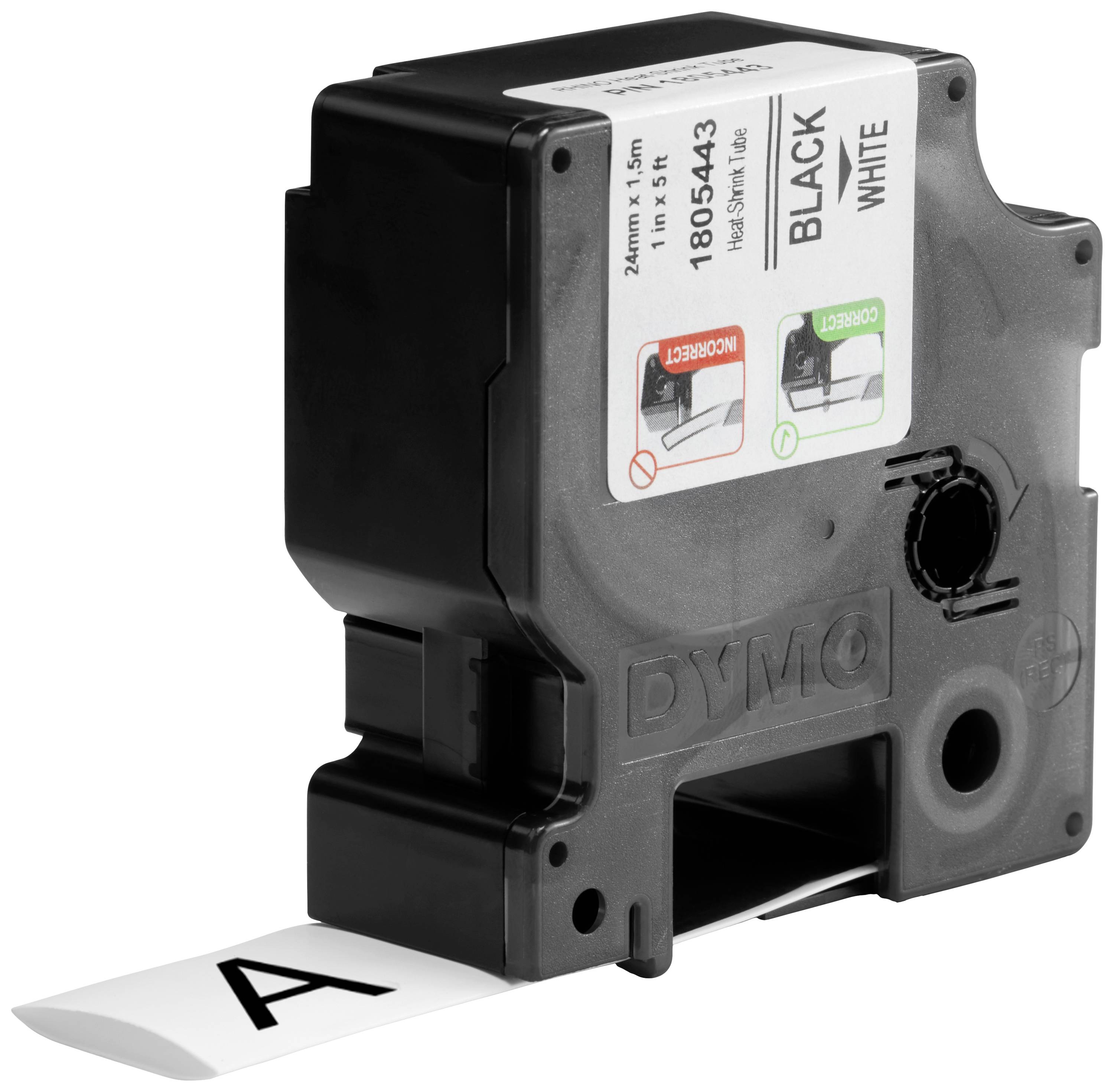 Стрічка для друку DYMO 1805443, 24 мм x 1,5 м, Колір стрічки: біла / Колір друку: чорний DYMO 1805443, 24 мм x 1,5 м, Колір стрічк