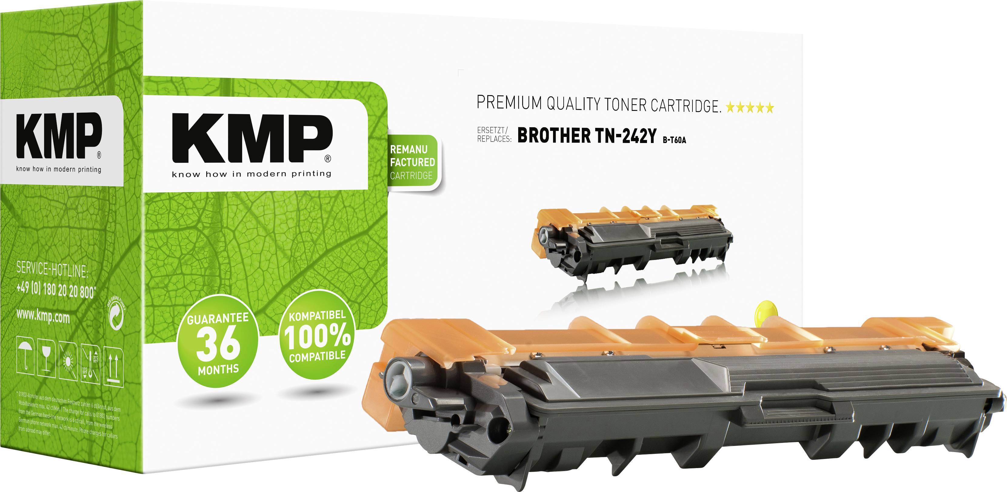 KMP Toner Replacement Brother TN-242Y, TN242Y replacement Yellow 1400 pages B-T60A 1248.0009