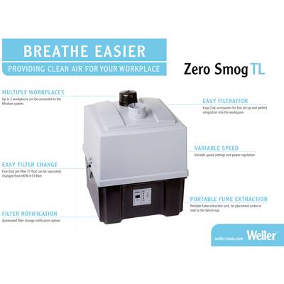 Weller Zero Smog TL Kit 2 FN Odsysacz oparów lutowniczych 230 V 120 W 190 m³/h-2