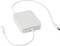 Prostokątny, biały adapter z podłączonymi dwoma przewodami.