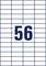 Liczba '56' jest przedstawiona na środku siatki z liniami pionowymi i poziomymi.