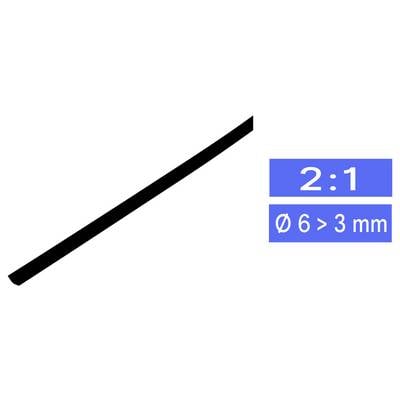 TRU COMPONENTS 1225464 Rurka termokurczliwa bez kleju, 2:1, od 6.50 mm do 3 mm, 1 m-0