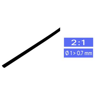 TRU COMPONENTS 1225410 Rurka termokurczliwa bez kleju, 2:1, od 1 mm do 0.60 mm, 1 m-0