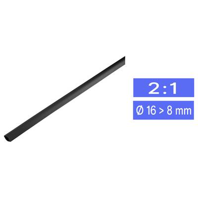 TRU COMPONENTS 1225519 Rurka termokurczliwa bez kleju, 2:1, od 16.70 mm do 8 mm, 1 m-0