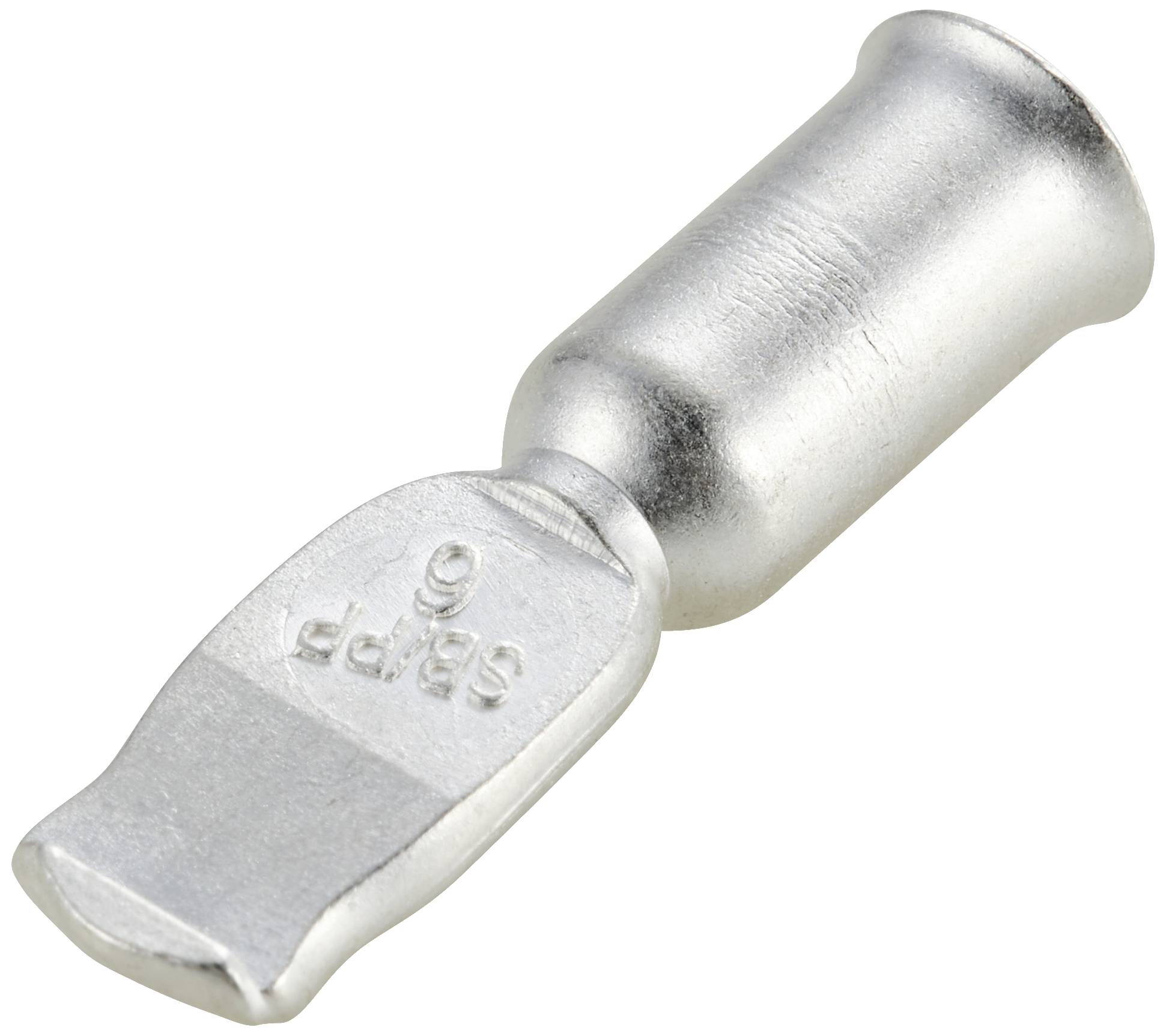 Srebrny konektor kablowy z napisem 'S6 BPP' do połączeń elektrycznych, o kształcie cylindrycznym z płaską powierzchnią przyłączeniową.