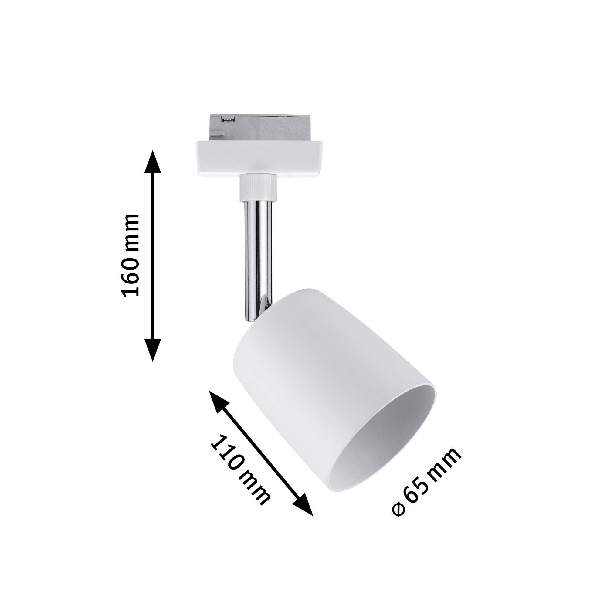 Світлодіодний трековий світильник Paulmann Cover 95336 GU10 10 Вт білий, хромований високовольтний