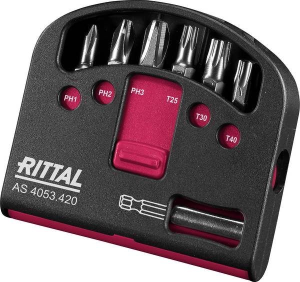 Zestaw bitów Torx, PH i uchwyt do bitów Rittal 4053420, 7 szt.
