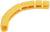 Zakrzywiona, żółta osłona kabla składająca się z wielu segmentów, zapewniająca kablom elastyczność.