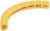 Zakrzywiony, żółty kanał kablowy składający się z kilku segmentów, zapewniający elastyczność w prowadzeniu przewodów.