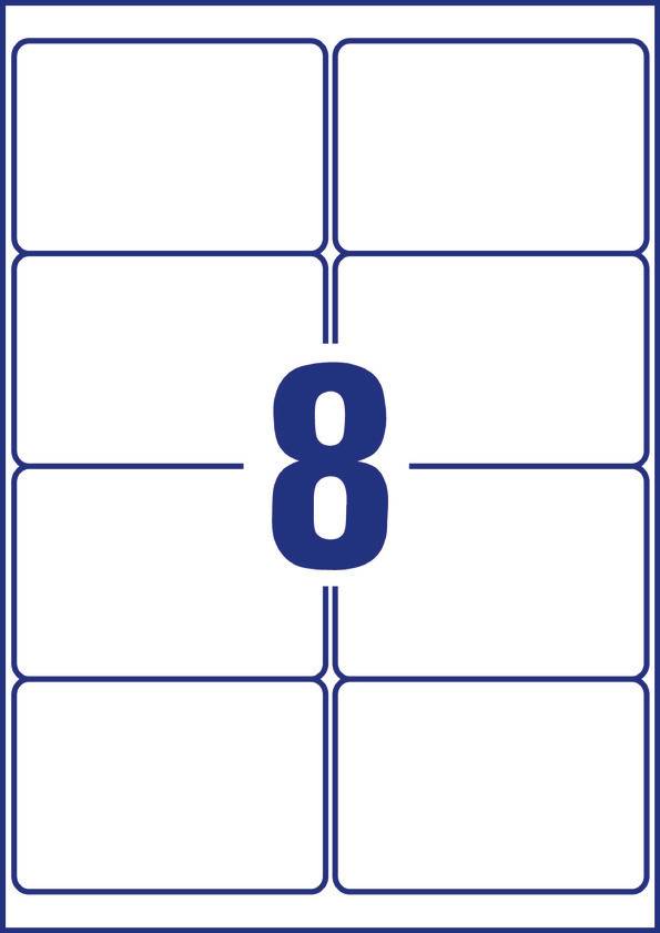 Liczba 'Osiem' jest umieszczona na środku obrazu na białym tle z niebieskim obramowaniem i podzielonymi polami.
